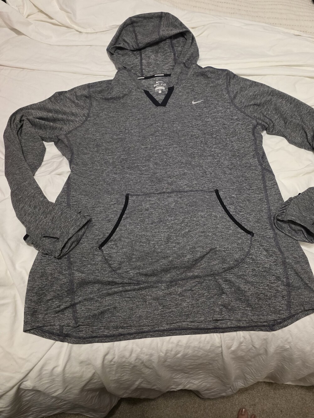 Nike Dri Fit Grey Heather Pullover Hoodie Xl